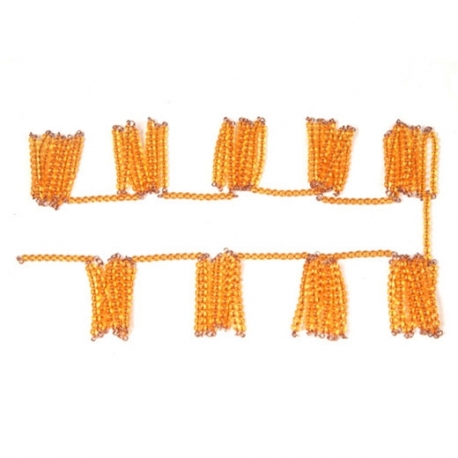 chaine de 1000 perles dorées montées