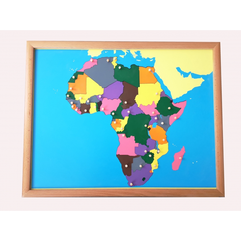 puzzle carte Afrique en bois