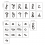 lettres rugueuses lettres cursives avec boite