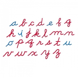 grand alphabet mobile en bois, cursives