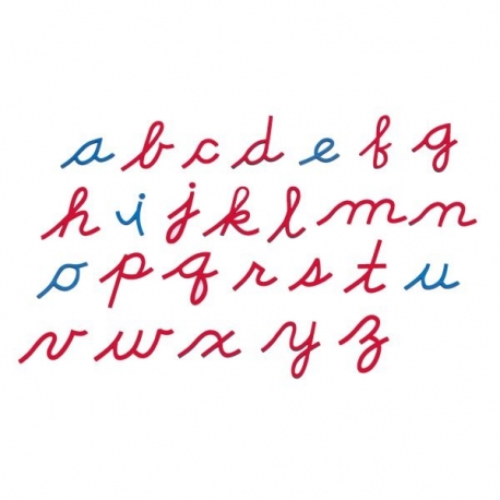 grand alphabet mobile en bois, cursives