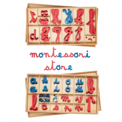 grand alphabet mobile en bois, cursives