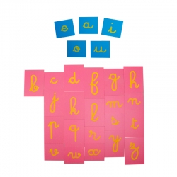 lettres rugueuses lettres cursives avec boite