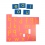 lettres rugueuses lettres cursives avec boite