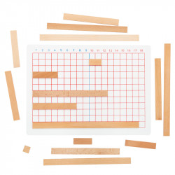 Table des soustractions Montessori - Outil pédagogique en bois pour apprendre la soustraction de manière ludique et intuitive, f
