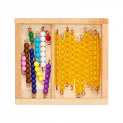 Barre de perles montées pour tableau avec boîte de rangement
