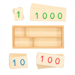Petites cartes des nombres en bois de 1 à 9000