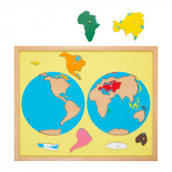 Puzzle carte du monde avec cadre
