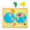 Puzzle carte du monde avec cadre