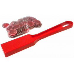 Bâton magnétique avec jetons.