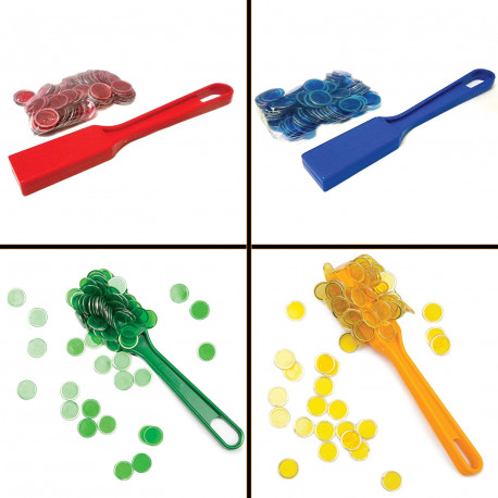Bâton magnétique avec jetons.