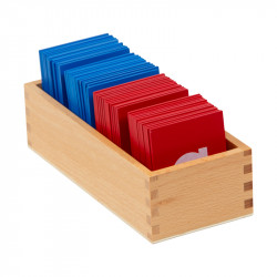 Cartes rugueuses des lettres rouges et bleues