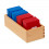Cartes rugueuses des lettres rouges et bleues