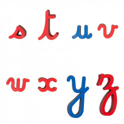 Lettre cursives sans boîte