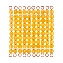 9 plaques de 100 perles dorées Montessori : une étape clé pour comprendre le système décimal ! Visualisez les centaines, combine
