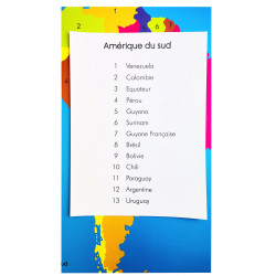 Carte couleur non renseignée + carte renseignée AMERIQUE DU NORD