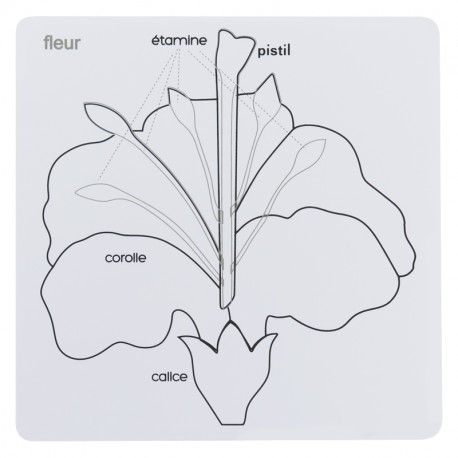 puzzle fleur en bois nouveau