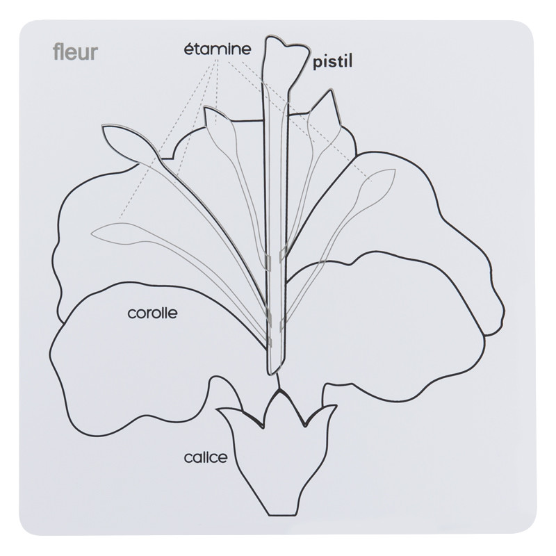 puzzle fleur en bois nouveau