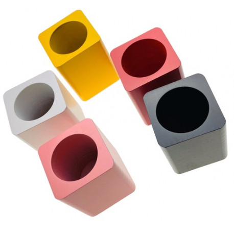 Ensemble de 11 porte-crayons en bois pour l'organisation des couleurs. Supports de haute qualité pour les artistes et les créati