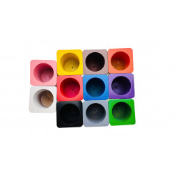 Ensemble de 11 porte-crayons en bois pour l'organisation des couleurs. Supports de haute qualité pour les artistes et les créati