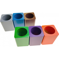 Ensemble de 11 porte-crayons en bois pour l'organisation des couleurs. Supports de haute qualité pour les artistes et les créati