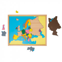 puzzle carte de l'europe en bois