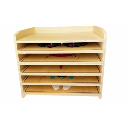 Cabinet de 5 puzzles de zoologie Montessori.
