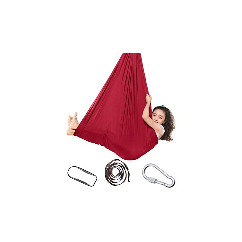 Hamac de balançoire en tissu rouge