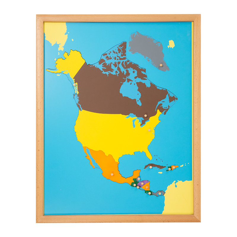 puzzle carte amérique du nord en bois