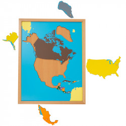 puzzle carte amérique du nord en bois