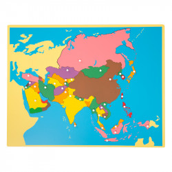 Puzzle Carte Asie Montessori | Géographie Enfants 5-10 Ans | Sensoriel