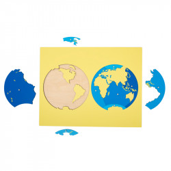 Puzzle carte des océans.