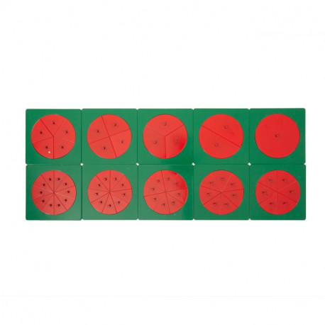 Fractions Métalliques Montessori : Une approche sensorielle pour comprendre les fractions. Manipulation concrète pour un apprent