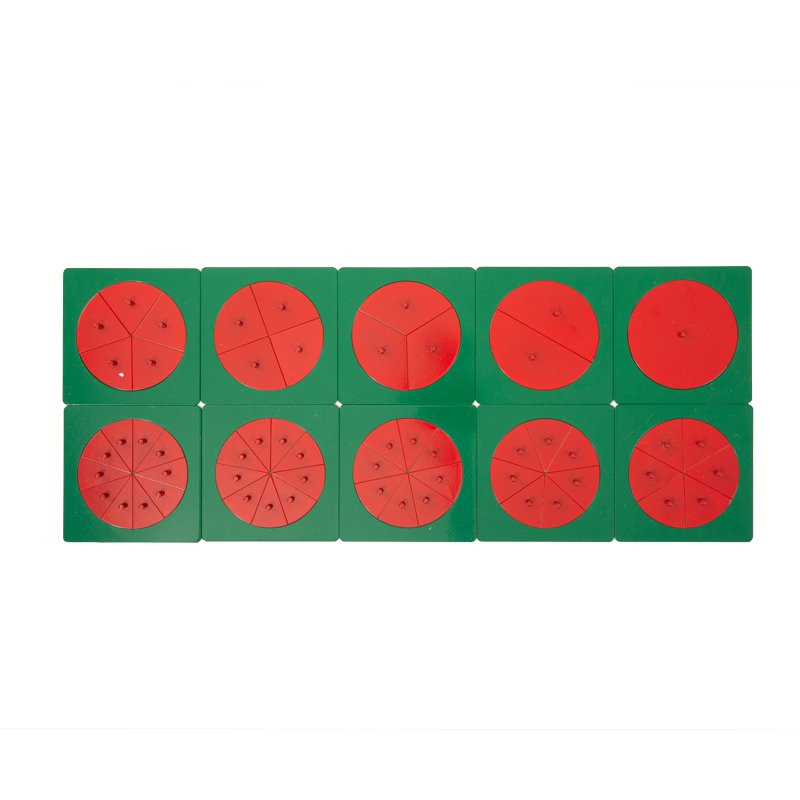 Fractions Métalliques Montessori : Une approche sensorielle pour comprendre les fractions. Manipulation concrète pour un apprent