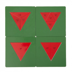 Triangles Métalliques Montessori. Développe la logique et la motricité fine.