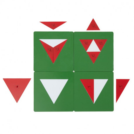 Triangles Métalliques Montessori. Développe la logique et la motricité fine.