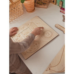 Puzzle en bois : Toc, toc qui est là ?