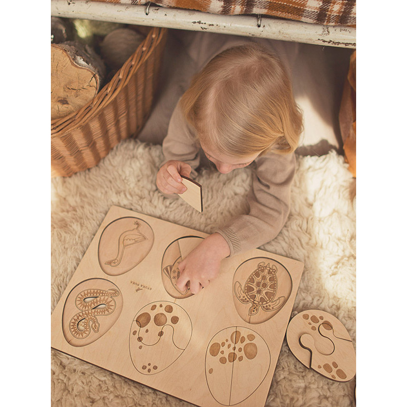 Puzzle en bois : l'oeuf