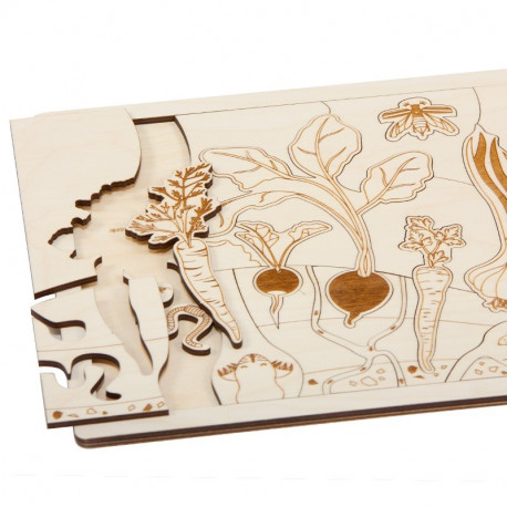 Puzzle en bois : jardin secret