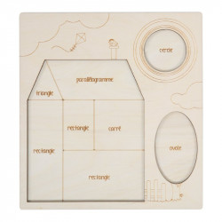 Puzzle en bois : Toc, toc qui est là ?