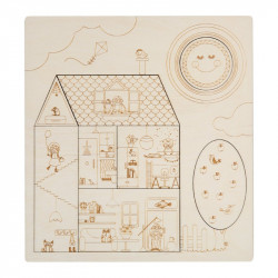 Puzzle en bois : Toc, toc qui est là ?