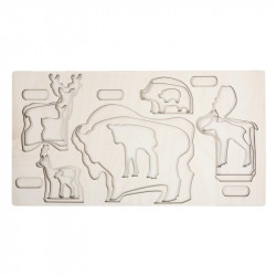Puzzle en bois : évolution des animaux
