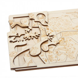 Puzzle en bois : dans les bois