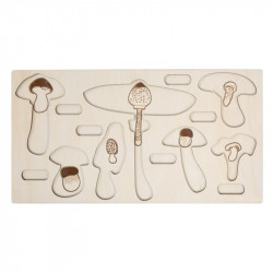 Puzzle en bois : les champignons
