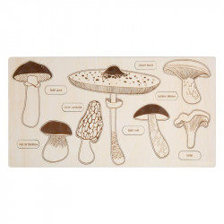 Puzzle en bois : les champignons