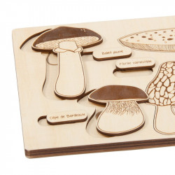 Puzzle en bois : les champignons