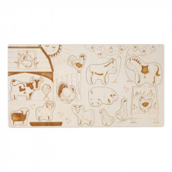 Puzzle en bois : vie à la campagne