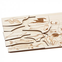 Puzzle en bois : sous la mer