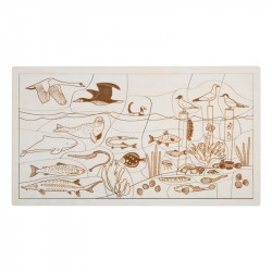 Puzzle en bois : sous la mer