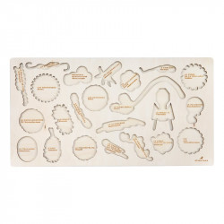 Puzzle en bois : bactéries et virus
